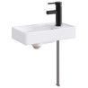 Lavabo de salle de bains Noir Mat 40,5 x 22,5 x 11,5 cm métal 628625628625