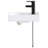 Lavabo de salle de bains Noir Mat 40,5 x 22,5 x 11,5 cm métal 628625628625