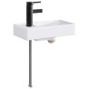 Lavabo de salle de bains Noir Mat 40,5 x 22,5 x 11,5 cm métal 628625628625