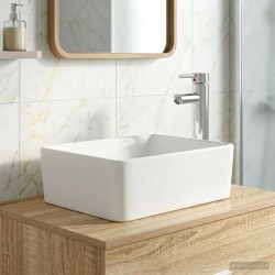 Lavabo de salle de bains Chrome 40,5 x 30,5 x 13 cm métal 628627628627