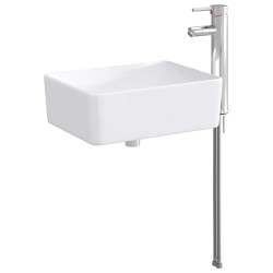 Lavabo de salle de bains Chrome 40,5 x 30,5 x 13 cm métal 628627628627
