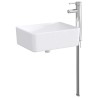 Lavabo de salle de bains Chrome 40,5 x 30,5 x 13 cm métal 628627628627