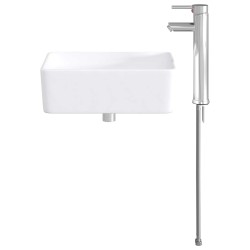 Lavabo de salle de bains Chrome 40,5 x 30,5 x 13 cm métal 628627628627