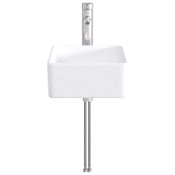 Lavabo de salle de bains Chrome 40,5 x 30,5 x 13 cm métal 628627628627