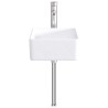 Lavabo de salle de bains Chrome 40,5 x 30,5 x 13 cm métal 628627628627