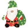 Père Noël éclairé Blanc chaud 70 x 62 cm Tissu en Guirlande 628628628628