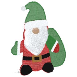 Père Noël éclairé Blanc chaud 70 x 62 cm Tissu en Guirlande 628628628628