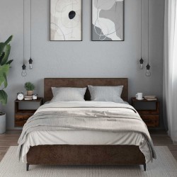 Tables de chevet murales 2 pcs Chêne fumé 40x31x39,5 cm 628630628630