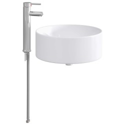Lavabo de salle de bains Chrome 40,5 x 40,5 x 15,5 cm métal 628634628634