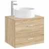 Lavabo de salle de bains Chrome 40,5 x 40,5 x 15,5 cm métal 628634628634