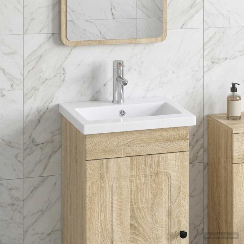Lavabo de salle de bains Chrome 42 x 40 x 16,5 cm métal 628635628635