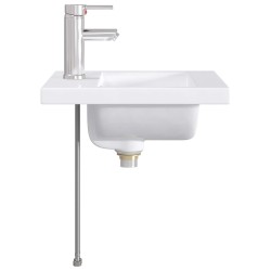 Lavabo de salle de bains Chrome 42 x 40 x 16,5 cm métal 628635628635