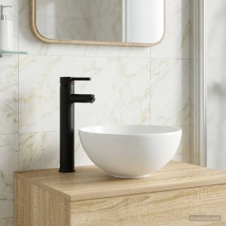 Lavabo de salle de bains Noir Mat 32 x 32 x 13 cm métal 628636628636
