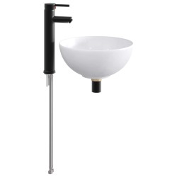 Lavabo de salle de bains Noir Mat 32 x 32 x 13 cm métal 628636628636