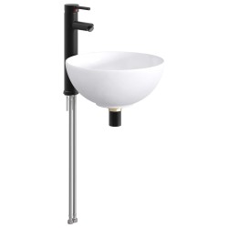 Lavabo de salle de bains Noir Mat 32 x 32 x 13 cm métal 628636628636