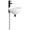 Lavabo de salle de bains Noir Mat 32 x 32 x 13 cm métal 628636628636