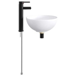 Lavabo de salle de bains Noir Mat 32 x 32 x 13 cm métal 628636628636