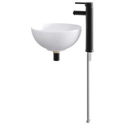 Lavabo de salle de bains Noir Mat 32 x 32 x 13 cm métal 628636628636