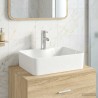 Lavabo de salle de bains Chrome 48,5 x 37,5 x 13 cm métal 628637628637