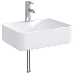 Lavabo de salle de bains Chrome 48,5 x 37,5 x 13 cm métal 628637628637