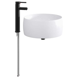 Lavabo de salle de bains Noir Mat 38,5 x 38,5 x 16 cm métal 628638628638