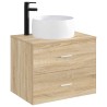 Lavabo de salle de bains Noir Mat 38,5 x 38,5 x 16 cm métal 628638628638