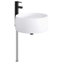 Lavabo de salle de bains Noir Mat 38,5 x 38,5 x 16 cm métal 628638628638