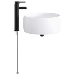 Lavabo de salle de bains Noir Mat 38,5 x 38,5 x 16 cm métal 628638628638