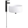 Lavabo de salle de bains Noir Mat 38,5 x 38,5 x 16 cm métal 628638628638