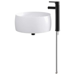 Lavabo de salle de bains Noir Mat 38,5 x 38,5 x 16 cm métal 628638628638