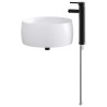 Lavabo de salle de bains Noir Mat 38,5 x 38,5 x 16 cm métal 628638628638
