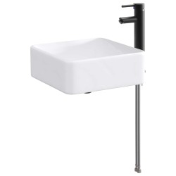 Lavabo de salle de bains Noir Mat 36,5 x 36,5 x 13 cm métal 628639628639