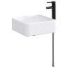 Lavabo de salle de bains Noir Mat 36,5 x 36,5 x 13 cm métal 628639628639