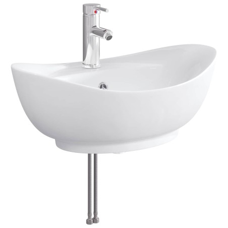 Lavabo de salle de bains Chrome 59 x 35 x 21 cm métal 628640628640