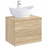 Lavabo de salle de bains Chrome 59 x 35 x 21 cm métal 628640628640