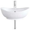 Lavabo de salle de bains Chrome 59 x 35 x 21 cm métal 628640628640