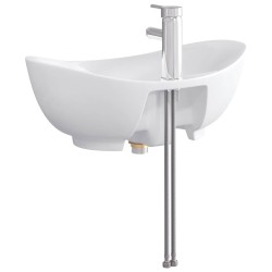 Lavabo de salle de bains Chrome 59 x 35 x 21 cm métal 628640628640