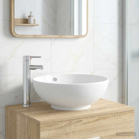 Lavabo de salle de bains Chrome 44 x 44 x 16 cm métal 628641628641