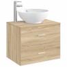 Lavabo de salle de bains Chrome 44 x 44 x 16 cm métal 628641628641