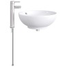 Lavabo de salle de bains Chrome 44 x 44 x 16 cm métal 628641628641