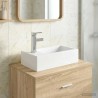 Lavabo de salle de bains Chrome 45,5 x 25,5 x 13 cm métal 628643628643