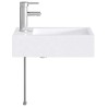Lavabo de salle de bains Chrome 45,5 x 25,5 x 13 cm métal 628643628643
