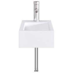 Lavabo de salle de bains Chrome 45,5 x 25,5 x 13 cm métal 628643628643