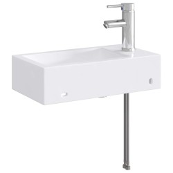 Lavabo de salle de bains Chrome 45,5 x 25,5 x 13 cm métal 628643628643