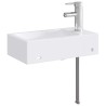 Lavabo de salle de bains Chrome 45,5 x 25,5 x 13 cm métal 628643628643