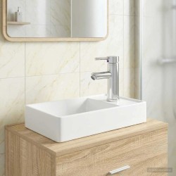 Lavabo de salle de bains Chrome 40,5 x 22,5 x 11,5 cm métal 628644628644
