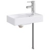 Lavabo de salle de bains Chrome 40,5 x 22,5 x 11,5 cm métal 628644628644