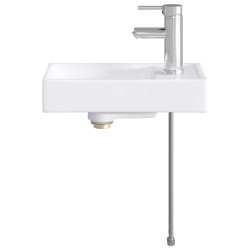 Lavabo de salle de bains Chrome 40,5 x 22,5 x 11,5 cm métal 628644628644