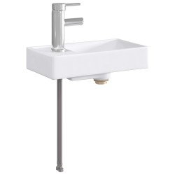 Lavabo de salle de bains Chrome 40,5 x 22,5 x 11,5 cm métal 628644628644