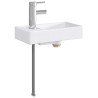 Lavabo de salle de bains Chrome 40,5 x 22,5 x 11,5 cm métal 628644628644